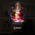 UKANI® UV 016 GANESHA WITH LAXMI   Design single color white light UV Multi color Print Night Lamp for Temple/Home/Office/gift
