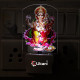 UKANI® UV 016 GANESHA WITH LAXMI   Design single color white light UV Multi color Print Night Lamp for Temple/Home/Office/gift