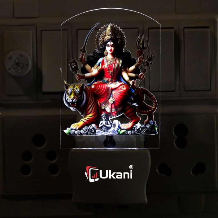 UKANI®  AMBE MA Design single color white light UV Multi color Print Night Lamp for Temple/Home/Office/gift