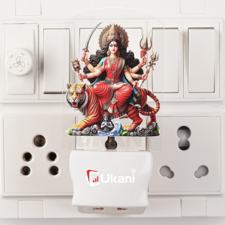 UKANI®  AMBE MA Design single color white light UV Multi color Print Night Lamp for Temple/Home/Office/gift