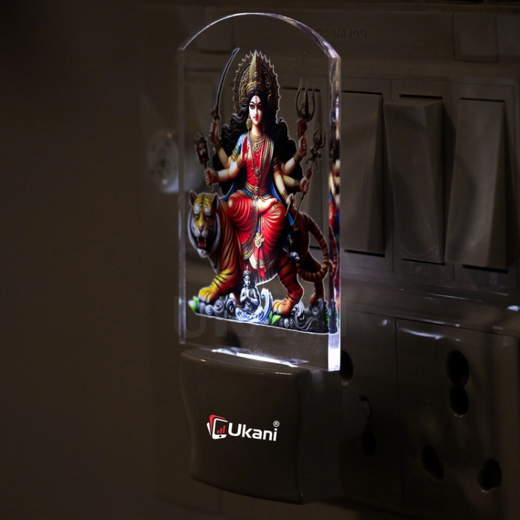 UKANI®  AMBE MA Design single color white light UV Multi color Print Night Lamp for Temple/Home/Office/gift