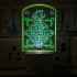 UKANI Loh e Qurani  Design single color white light UV Multi color Print Night Lamp for Temple/Home/Office/gift