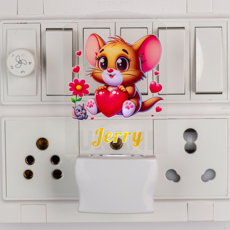 UKANI   Jerry  Design single color white light UV Multi color Print Night Lamp for Temple/Home/Office/gift