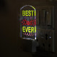 UKANI  Best dad ever Design single color white light UV Multi color Print Night Lamp for Temple/Home/Office/gift