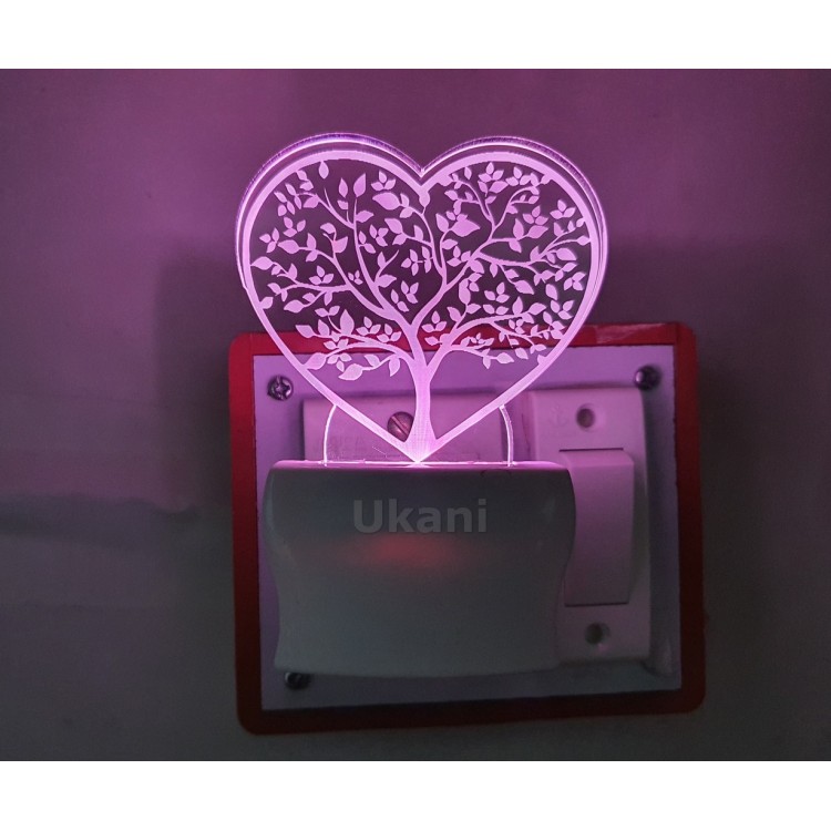 UKANI 3D Tree lamp with 7 color automatic Changing Light For Home bedroom Gift  Cafe Office Valentine Gift