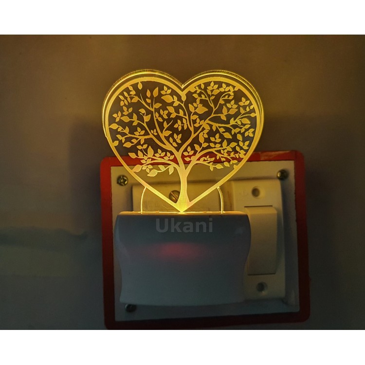 UKANI 3D Tree lamp with 7 color automatic Changing Light For Home bedroom Gift  Cafe Office Valentine Gift
