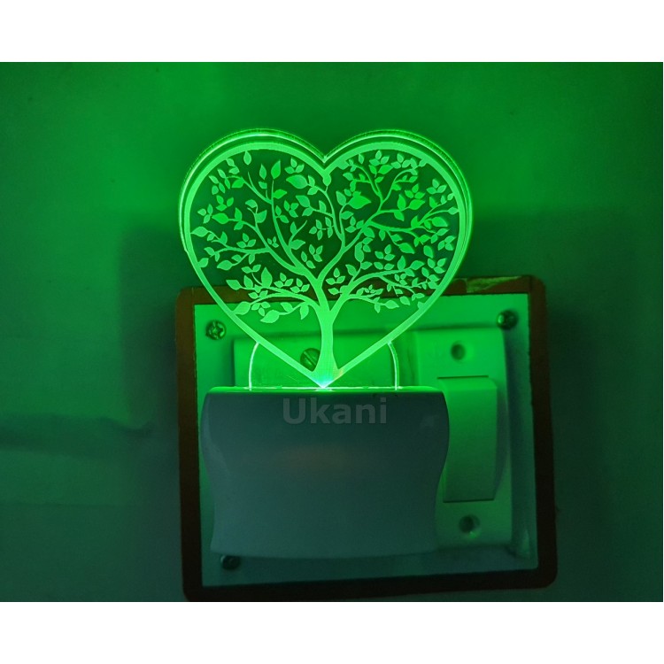 UKANI 3D Tree lamp with 7 color automatic Changing Light For Home bedroom Gift  Cafe Office Valentine Gift