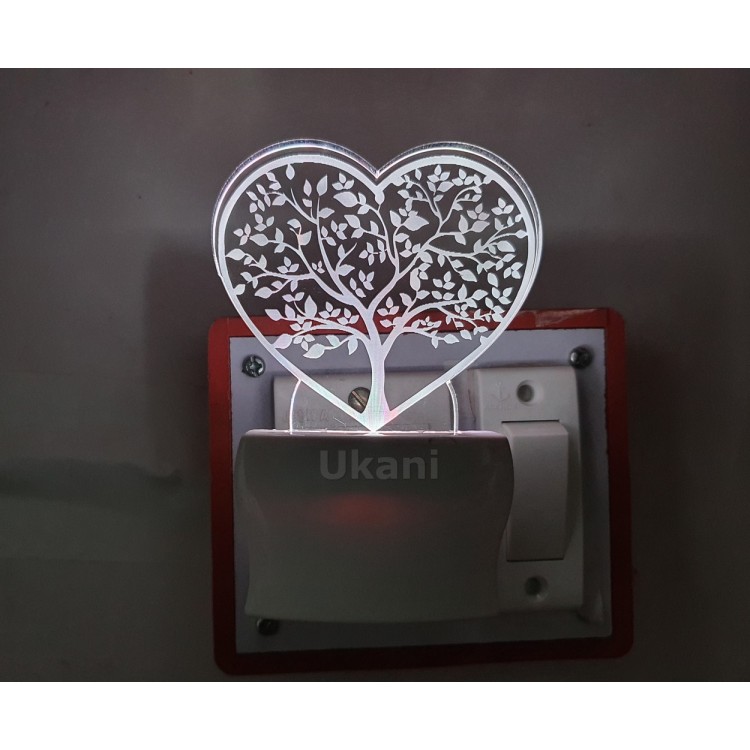 UKANI 3D Tree lamp with 7 color automatic Changing Light For Home bedroom Gift  Cafe Office Valentine Gift