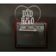 UKANI 3D  MY DAD MY HERO  Night lamp with 7 color automatic Changing Light For Home bedroom Gift  Cafe Office Valentine Gift  size (3 inch )