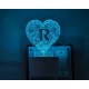 UKANI 3D  Alpha bate R  Night lamp with 7 color automatic Changing Light For Home bedroom Gift  Cafe Office Valentine Gift  size (3 inch )