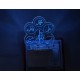 UKANI 3D Islamic Panjatan Night lamp with 7 color automatic Changing Light For Home bedroom Gift  Cafe Office Valentine Gift  size (3 inch )