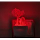 UKANI 3D love couple with umbrella  Night lamp with 7 color automatic Changing Light For Home bedroom Gift  Cafe Office Valentine Gift  size (3 inch )