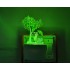 UKANI 3D love couple with umbrella  Night lamp with 7 color automatic Changing Light For Home bedroom Gift  Cafe Office Valentine Gift  size (3 inch )