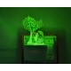 UKANI 3D love couple with umbrella  Night lamp with 7 color automatic Changing Light For Home bedroom Gift  Cafe Office Valentine Gift  size (3 inch )
