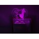 UKANI 3D Love Couple With Heart Night lamp with 7 color automatic Changing Light For Home bedroom Gift  Cafe Office Valentine Gift  size (3 inch )