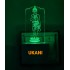 UKANI 3D Nilkanth varni night lamp with 7 color automatic Changing Light For Home bedroom Gift  Cafe Office Valentine Gift  size (3 inch )