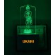 UKANI 3D Nilkanth varni night lamp with 7 color automatic Changing Light For Home bedroom Gift  Cafe Office Valentine Gift  size (3 inch )