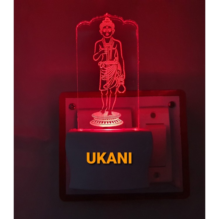 UKANI 3D Nilkanth varni night lamp with 7 color automatic Changing Light For Home bedroom Gift  Cafe Office Valentine Gift  size (3 inch )