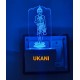 UKANI 3D Nilkanth varni night lamp with 7 color automatic Changing Light For Home bedroom Gift  Cafe Office Valentine Gift  size (3 inch )