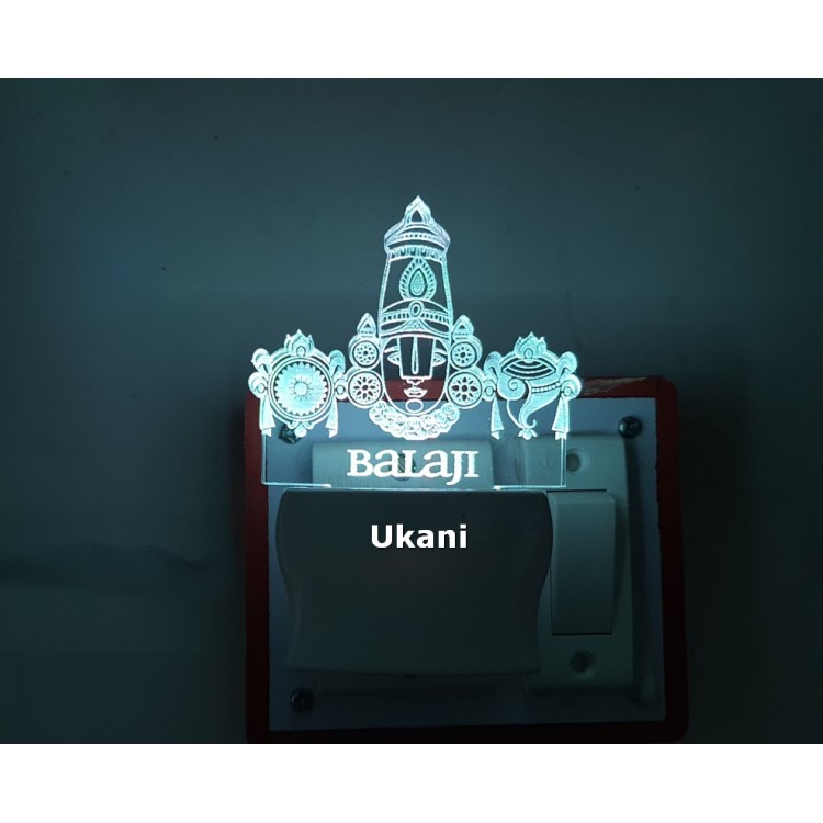 UKANI 3DShree Balaji God Design with 7 color automatic Changing Light For Home bedroom Gift  Cafe Office Valentine Gift  size (3 inch )