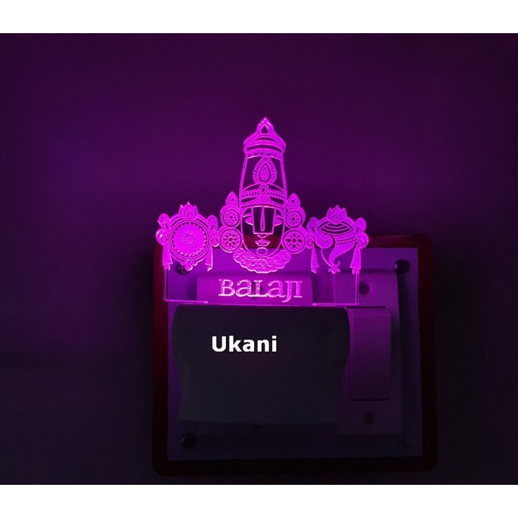 UKANI 3DShree Balaji God Design with 7 color automatic Changing Light For Home bedroom Gift  Cafe Office Valentine Gift  size (3 inch )