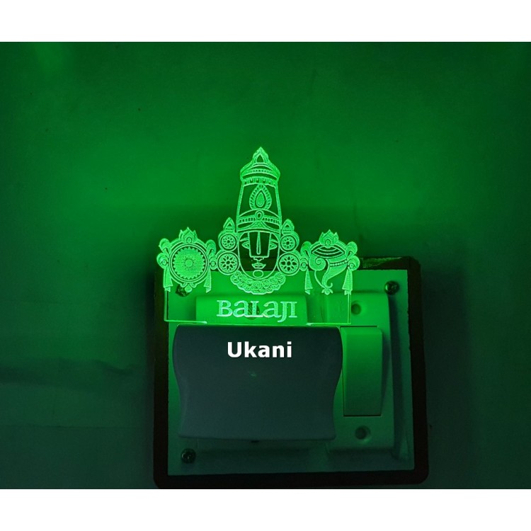 UKANI 3DShree Balaji God Design with 7 color automatic Changing Light For Home bedroom Gift  Cafe Office Valentine Gift  size (3 inch )