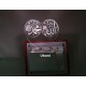 UKANI 3D New Islamic Heart Design with 7 color automatic Changing Light For Home bedroom Gift  Cafe Office Valentine Gift  size (3 inch )