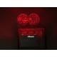 UKANI 3D New Islamic Heart Design with 7 color automatic Changing Light For Home bedroom Gift  Cafe Office Valentine Gift  size (3 inch )