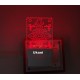 UKANI 3D New Islamic Design with 7 color automatic Changing Light For Home bedroom Gift  Cafe Office Valentine Gift  size (3 inch )