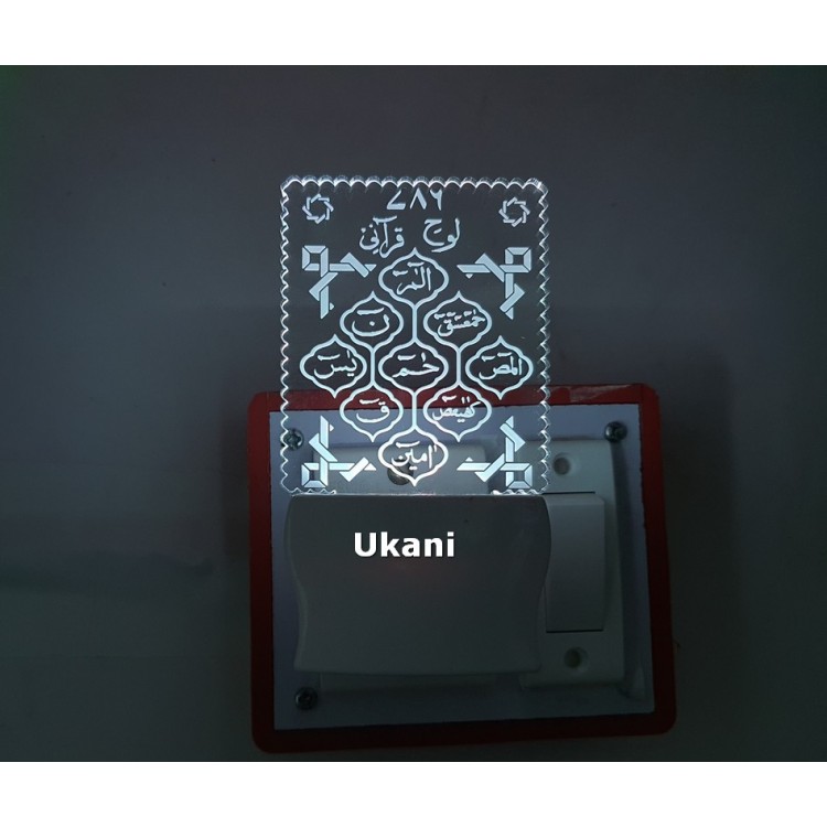 UKANI 3D New Islamic Design with 7 color automatic Changing Light For Home bedroom Gift  Cafe Office Valentine Gift  size (3 inch )