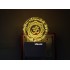 UKANI 3DNew Gayathri Mantra Design with 7 color automatic Changing Light For Home bedroom Gift  Cafe Office Valentine Gift  size (3 inch )