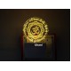 UKANI 3DNew Gayathri Mantra Design with 7 color automatic Changing Light For Home bedroom Gift  Cafe Office Valentine Gift  size (3 inch )