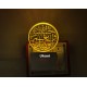 UKANI 3D New Round islamic  Design with 7 color automatic Changing Light For Home bedroom Gift  Cafe Office Valentine Gift  size (3 inch )