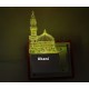 UKANI 3D New Makkah Masjid  Design with 7 color automatic Changing Light For Home bedroom Gift  Cafe Office Valentine Gift  size (3 inch )