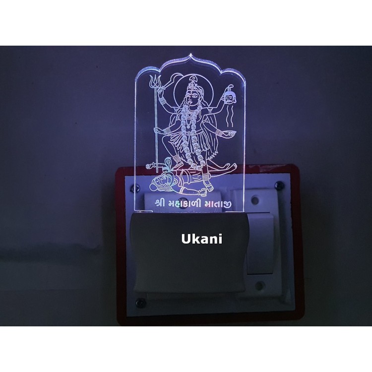 UKANI 3D Shree Mahakali Mataji  Design with 7 color automatic Changing Light For Home bedroom Gift  Cafe Office Valentine Gift  size (3 inch )