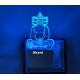 UKANI 3D New Hanumanji Design with 7 color automatic Changing Light For Home bedroom Gift  Cafe Office Valentine Gift  size (3 inch )