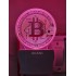 UKANI 3D New Bitcoin  Night lamp with 7 color automatic Changing Light For Home bedroom Gift  Cafe Office Valentine Gift  size (3 inch )