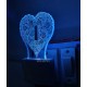 UKANI 3D  Alpha bate I Night lamp with 7 color automatic Changing Light For Home bedroom Gift  Cafe Office Valentine Gift  size (3 inch )