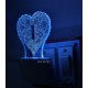 UKANI 3D  Alpha bate I Night lamp with 7 color automatic Changing Light For Home bedroom Gift  Cafe Office Valentine Gift  size (3 inch )