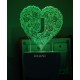 UKANI 3D  Alpha bate J Night lamp with 7 color automatic Changing Light For Home bedroom Gift  Cafe Office Valentine Gift  size (3 inch )
