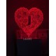 UKANI 3D  Alpha bate J Night lamp with 7 color automatic Changing Light For Home bedroom Gift  Cafe Office Valentine Gift  size (3 inch )