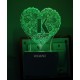 UKANI 3D  Alpha bate K Night lamp with 7 color automatic Changing Light For Home bedroom Gift  Cafe Office Valentine Gift  size (3 inch )
