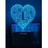 UKANI 3D  Alpha bate L Night lamp with 7 color automatic Changing Light For Home bedroom Gift  Cafe Office Valentine Gift  size (3 inch )