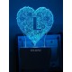 UKANI 3D  Alpha bate L Night lamp with 7 color automatic Changing Light For Home bedroom Gift  Cafe Office Valentine Gift  size (3 inch )