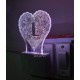 UKANI 3D  Alpha bate L Night lamp with 7 color automatic Changing Light For Home bedroom Gift  Cafe Office Valentine Gift  size (3 inch )