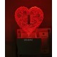 UKANI 3D  Alpha bate L Night lamp with 7 color automatic Changing Light For Home bedroom Gift  Cafe Office Valentine Gift  size (3 inch )