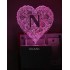 UKANI 3D  Alpha bate N Night lamp with 7 color automatic Changing Light For Home bedroom Gift  Cafe Office Valentine Gift  size (3 inch )