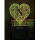 UKANI 3D  Alpha bate N Night lamp with 7 color automatic Changing Light For Home bedroom Gift  Cafe Office Valentine Gift  size (3 inch )
