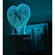 UKANI 3D  Alpha bate N Night lamp with 7 color automatic Changing Light For Home bedroom Gift  Cafe Office Valentine Gift  size (3 inch )