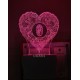 UKANI 3D  Alpha bate O Night lamp with 7 color automatic Changing Light For Home bedroom Gift  Cafe Office Valentine Gift  size (3 inch )